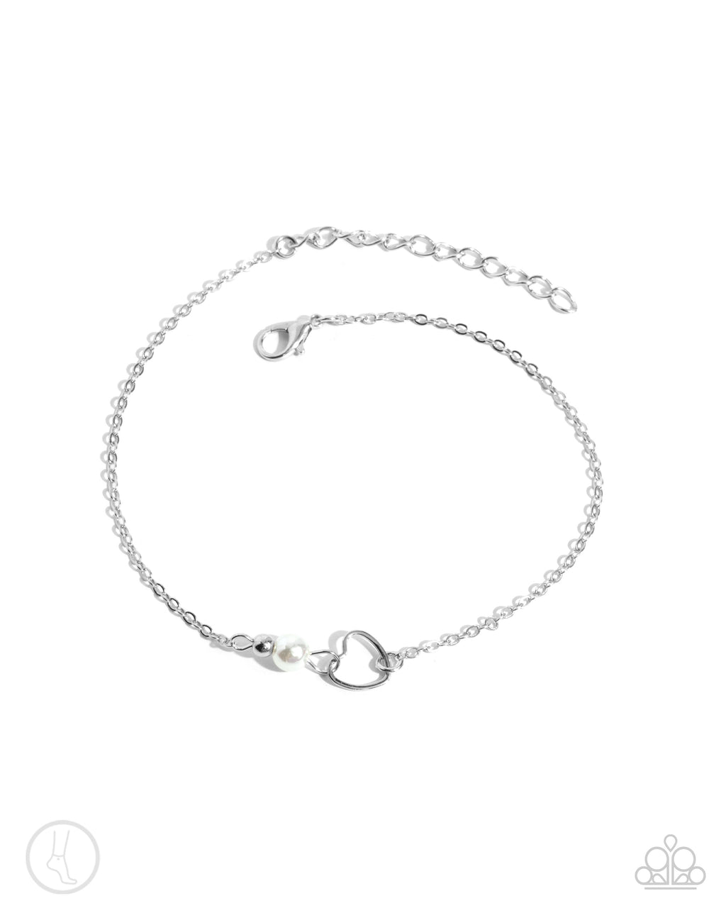 five-dollar-jewelry-affectionate-assertion-white-anklet-paparazzi-accessories