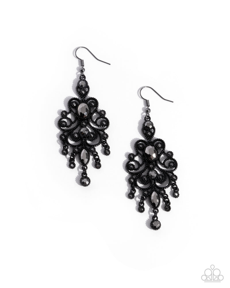 five-dollar-jewelry-chandelier-celebration-black-earrings-paparazzi-accessories