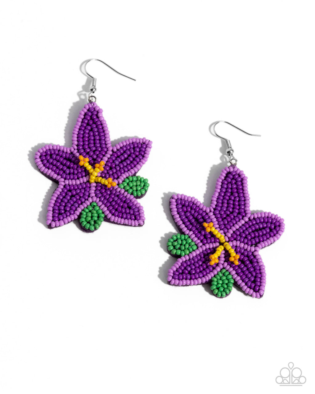 five-dollar-jewelry-seed-bead-symmetry-purple-earrings-paparazzi-accessories