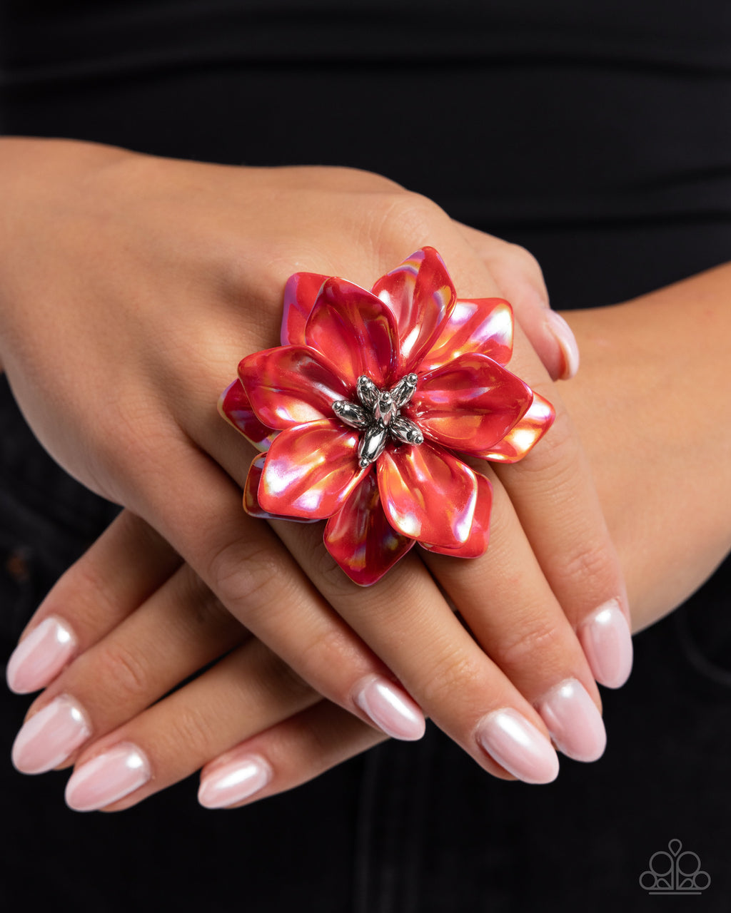 Platonic Petals - Red Ring - Paparazzi Accessories