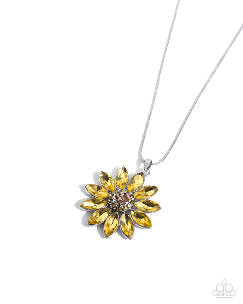 five-dollar-jewelry-fortunate-floral-yellow-necklace-paparazzi-accessories