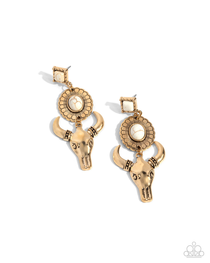 five-dollar-jewelry-western-week-gold-post earrings-paparazzi-accessories