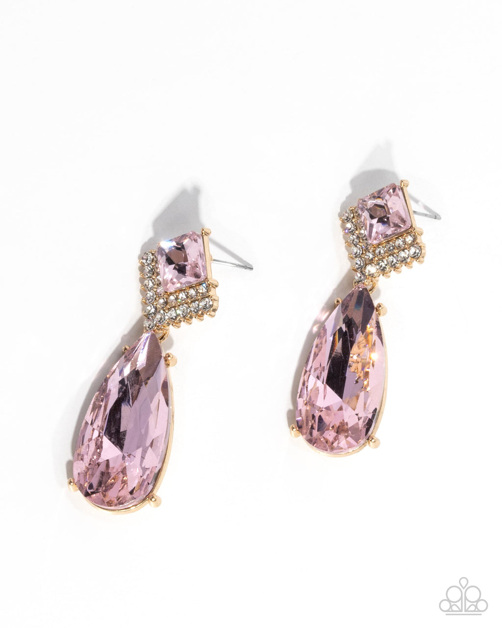 five-dollar-jewelry-diamond-life-pink-post earrings-paparazzi-accessories