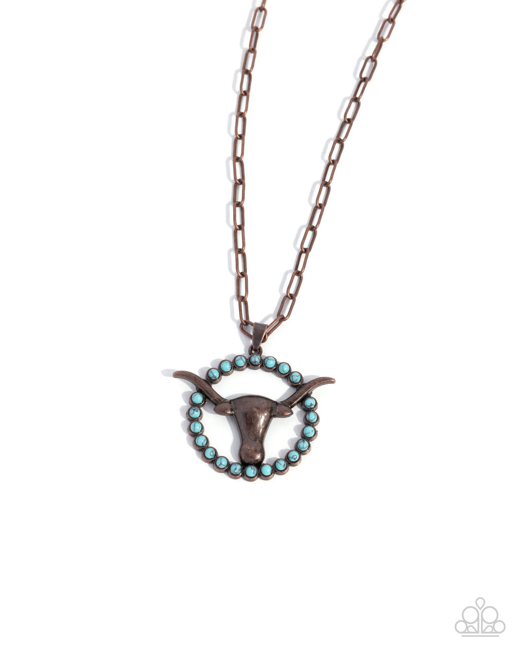 five-dollar-jewelry-longhorn-lasso-copper-necklace-paparazzi-accessories