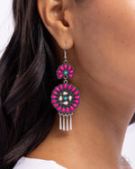 Watch the Sunset - Pink Earrings - Paparazzi Accessories