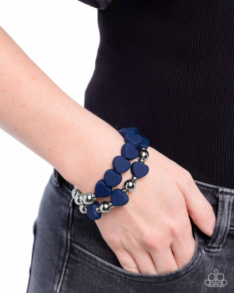 Complete Look - Blue Heart Set - Paparazzi Accessories