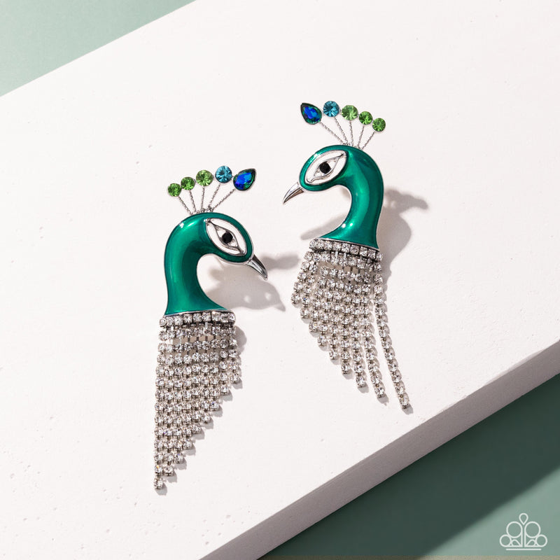 Pampered Peacock - Multi Post Earrings - Paparazzi Accessories