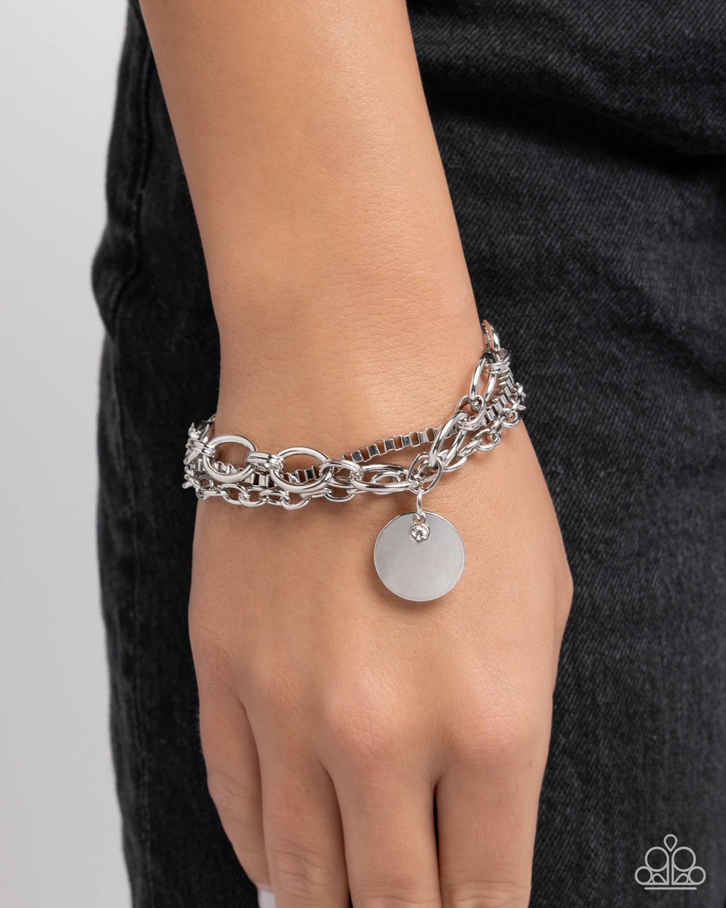 Coined Confidence - White Bracelet - Paparazzi Accessories