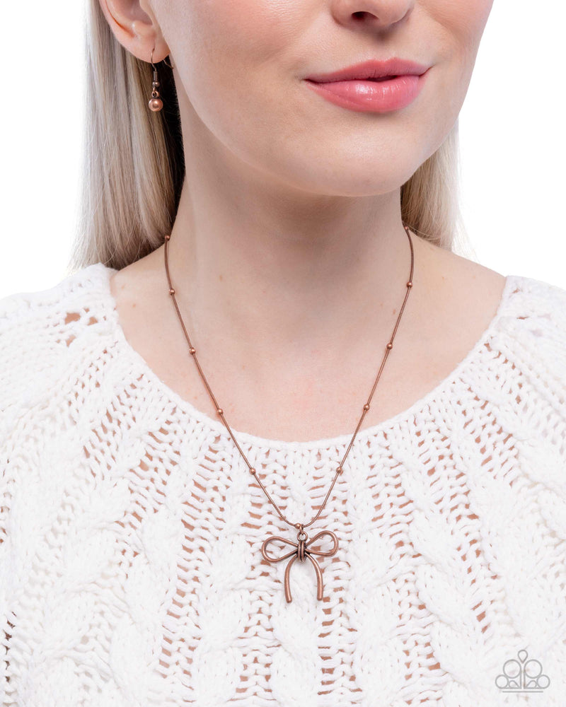 Complete Look - Copper Bow Set - Paparazzi Accessories