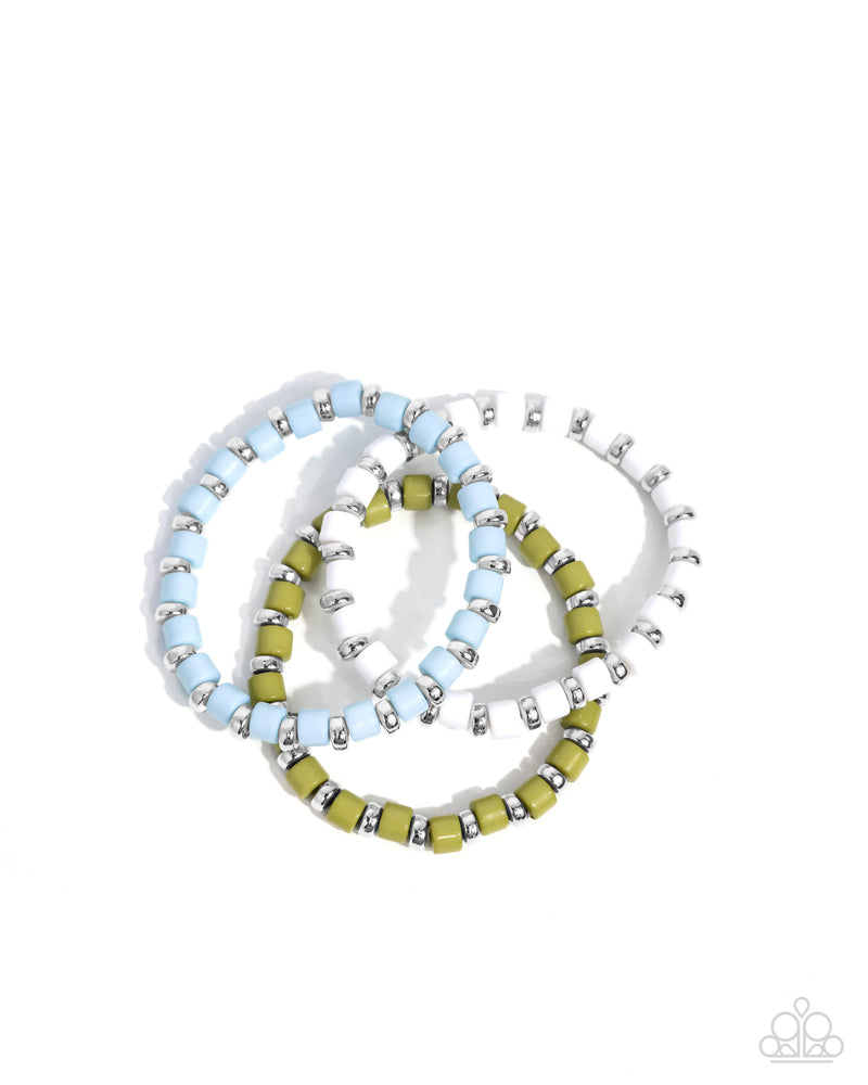 Complete Look - Blue/Green/White Set - Paparazzi Accessories