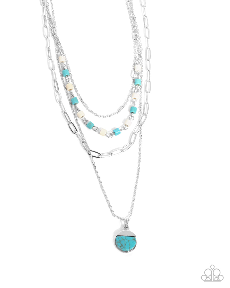 Complete Look - White & Turquoise Stone Set - Paparazzi Accessories