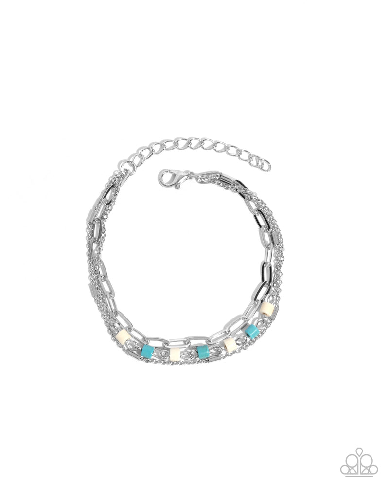 Complete Look - White & Turquoise Stone Set - Paparazzi Accessories