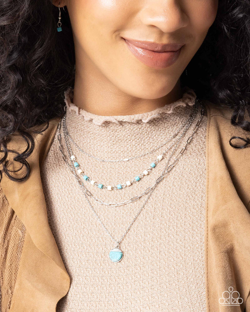 Complete Look - White & Turquoise Stone Set - Paparazzi Accessories