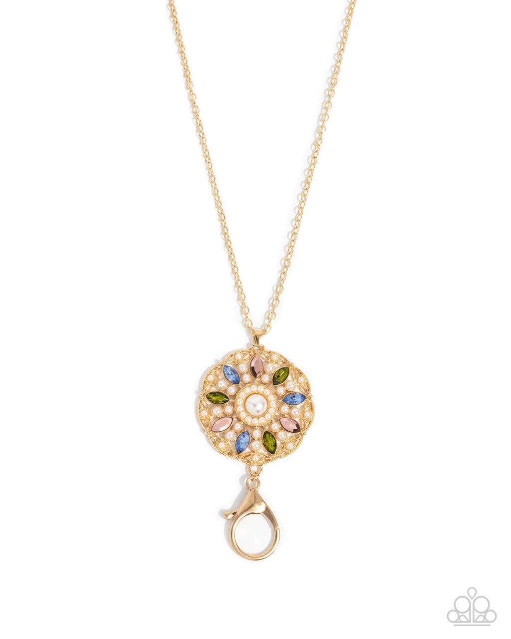 five-dollar-jewelry-angelic-arrangement-gold-lanyard-paparazzi-accessories