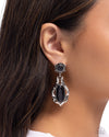 High-End Reservation - Black Post Earrings - Paparazzi Accessories