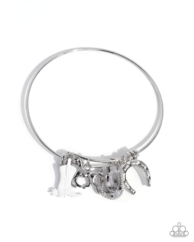 Complete Look - White Cowboy Boot Set - Paparazzi Accessories