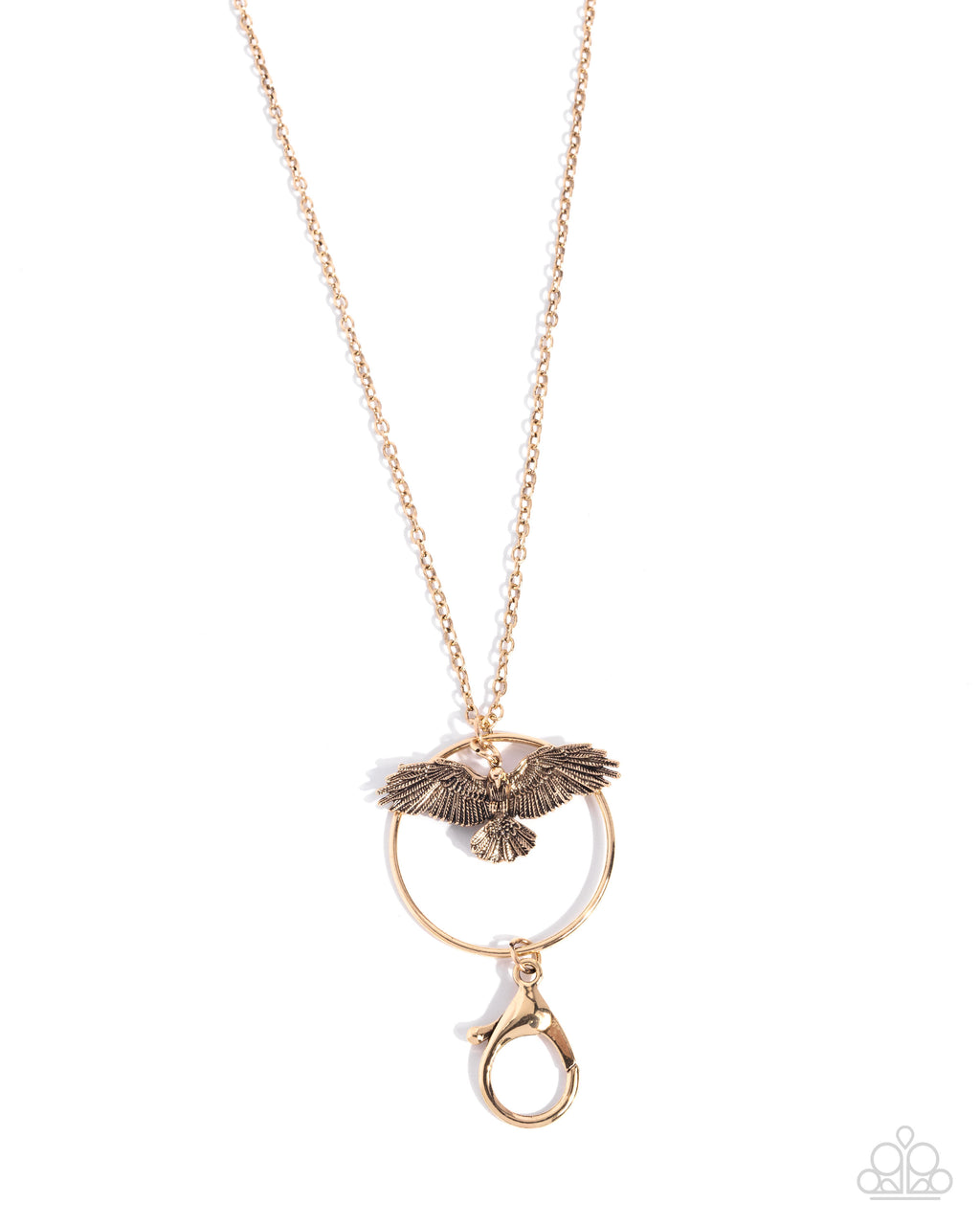 five-dollar-jewelry-exemplary-eagle-gold-lanyard-paparazzi-accessories
