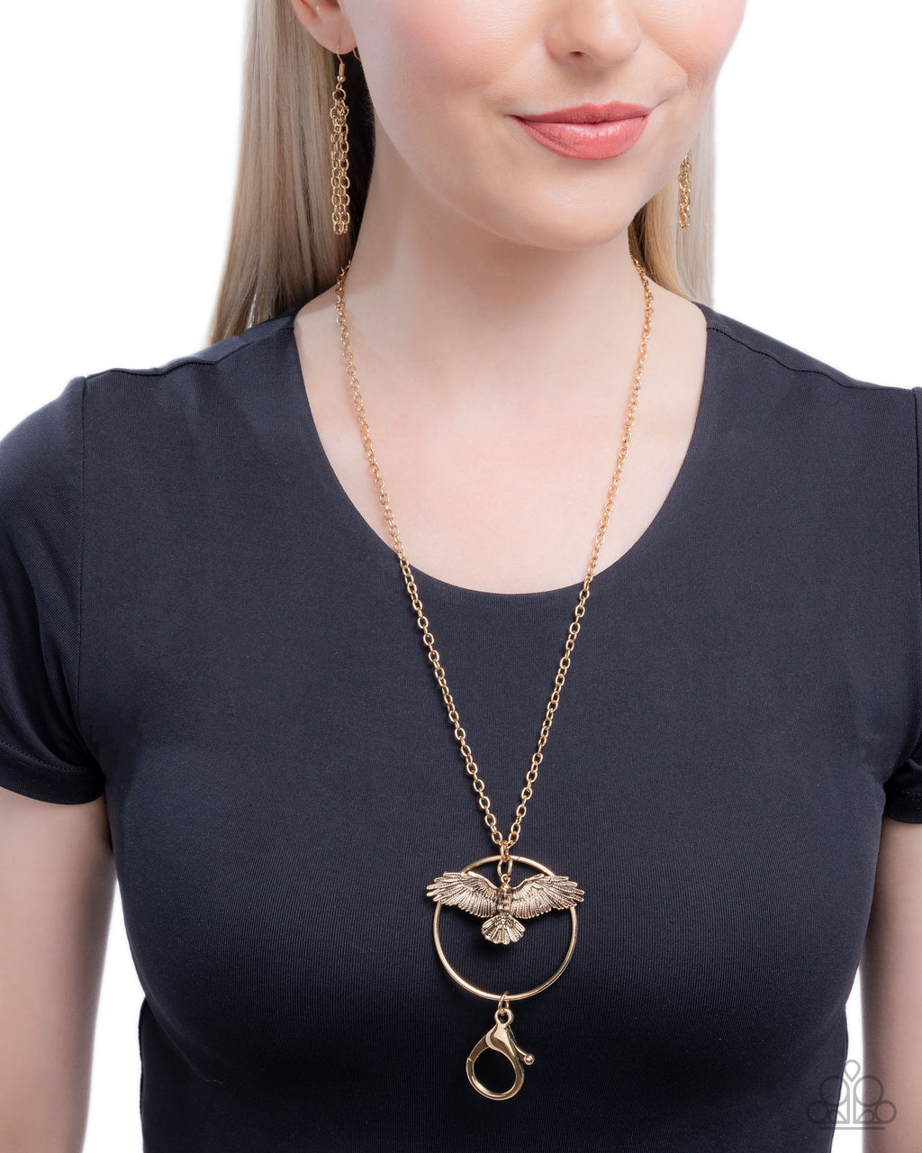 Exemplary Eagle - Gold Lanyard - Paparazzi Accessories