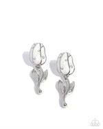 five-dollar-jewelry-timeless-tulip-white-post earrings-paparazzi-accessories