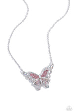 Weekend Wings - Pink Necklace