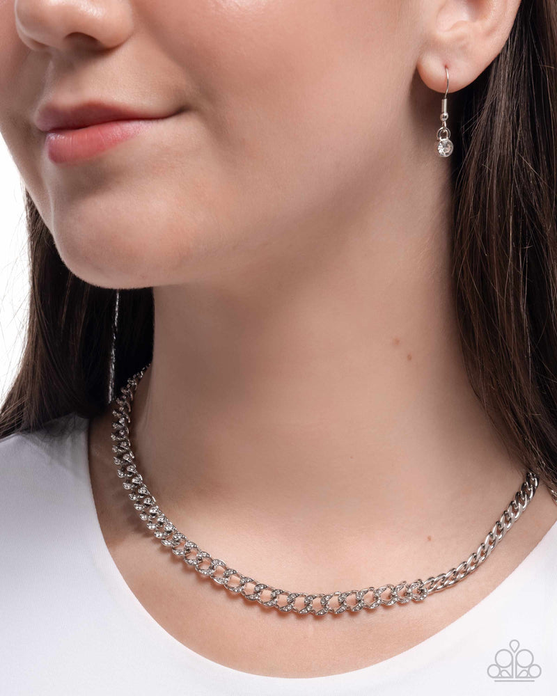 Modular Maven - White Necklace - Paparazzi Accessories