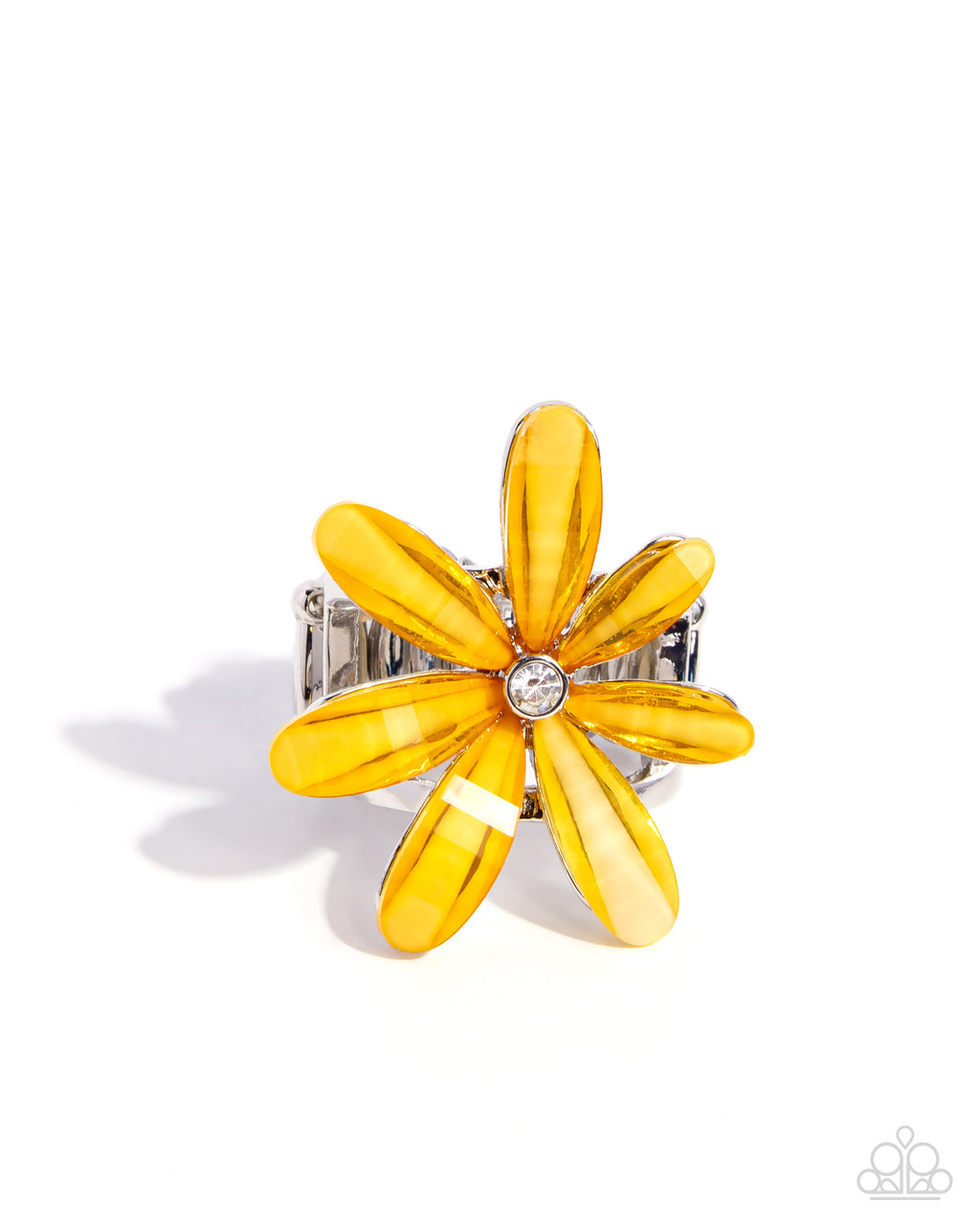 five-dollar-jewelry-floral-feasibility-yellow-ring-paparazzi-accessories