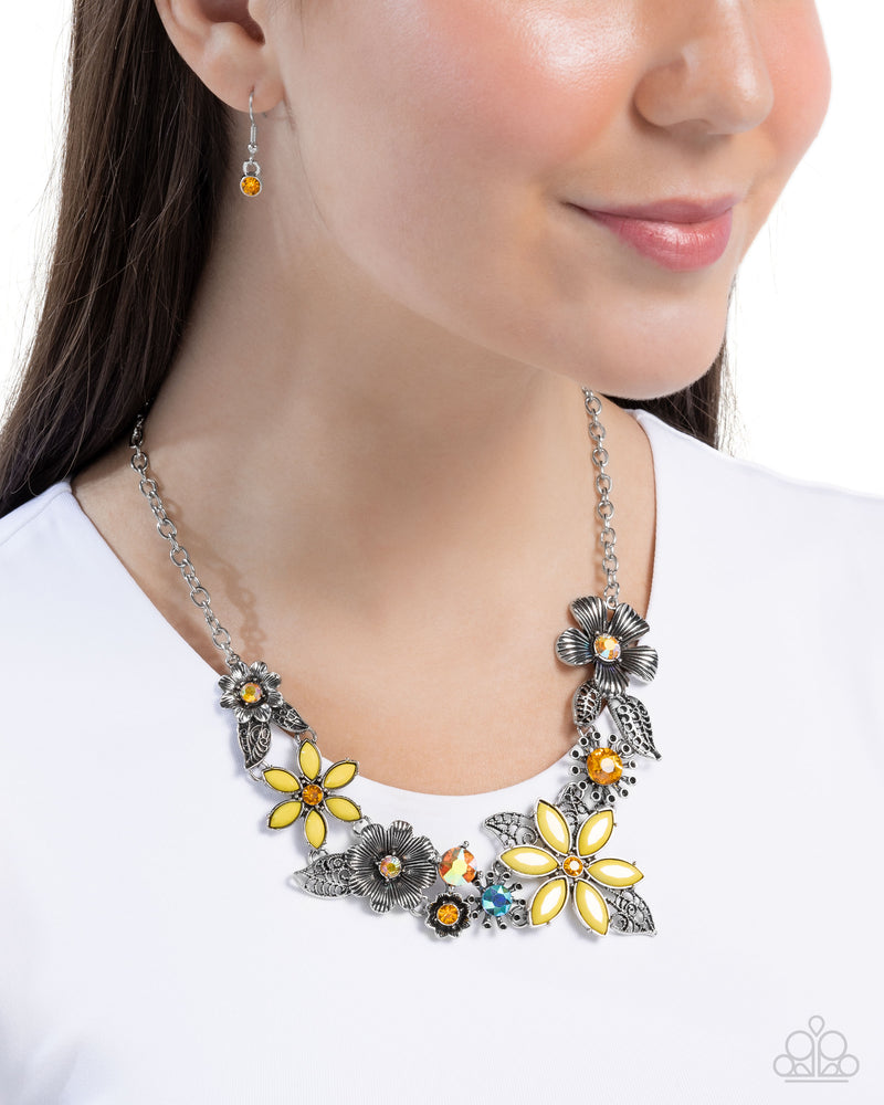 GARDEN My Sparkle - Yellow Necklace - Paparazzi Accessories