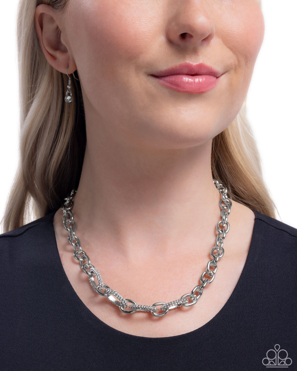 Boogie Bling - White Necklace - Paparazzi Accessories