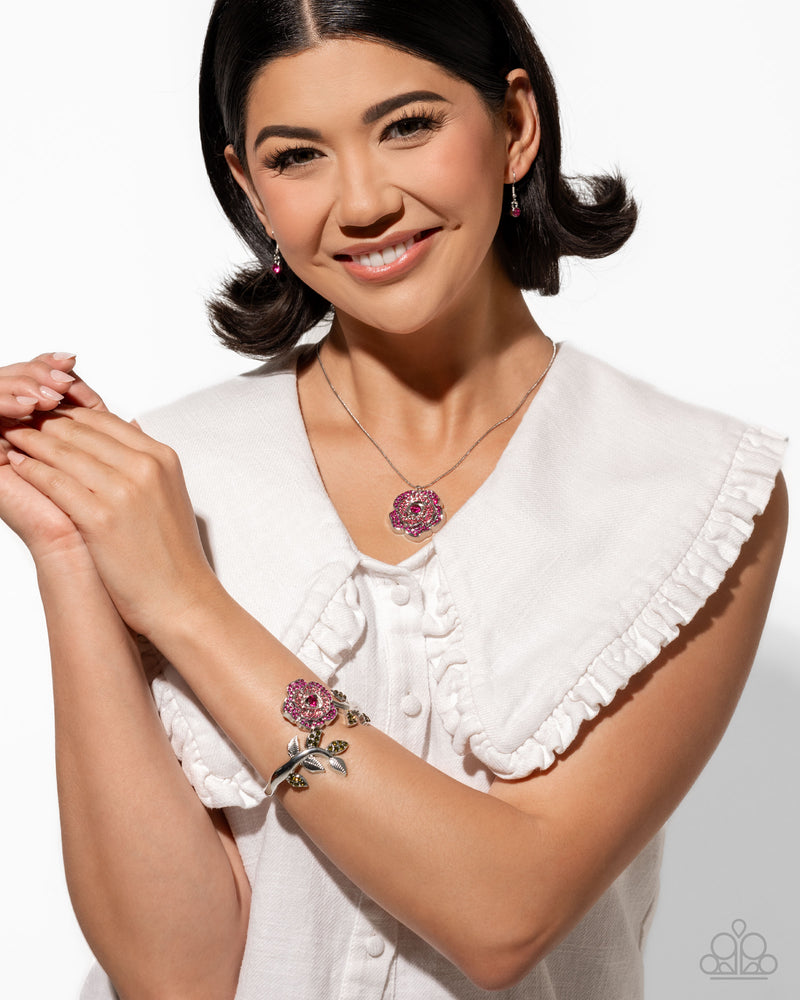 Blossoming Belle - Pink Necklace - Paparazzi Accessories