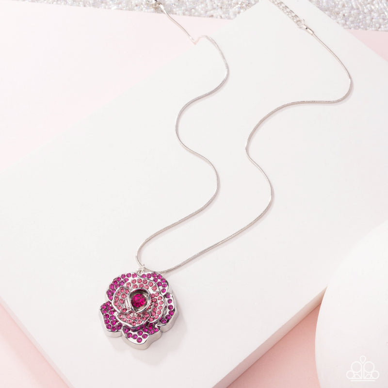 Blossoming Belle - Pink Necklace - Paparazzi Accessories