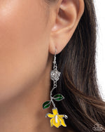 Floral Fractal - Yellow Earrings - Paparazzi Accessories