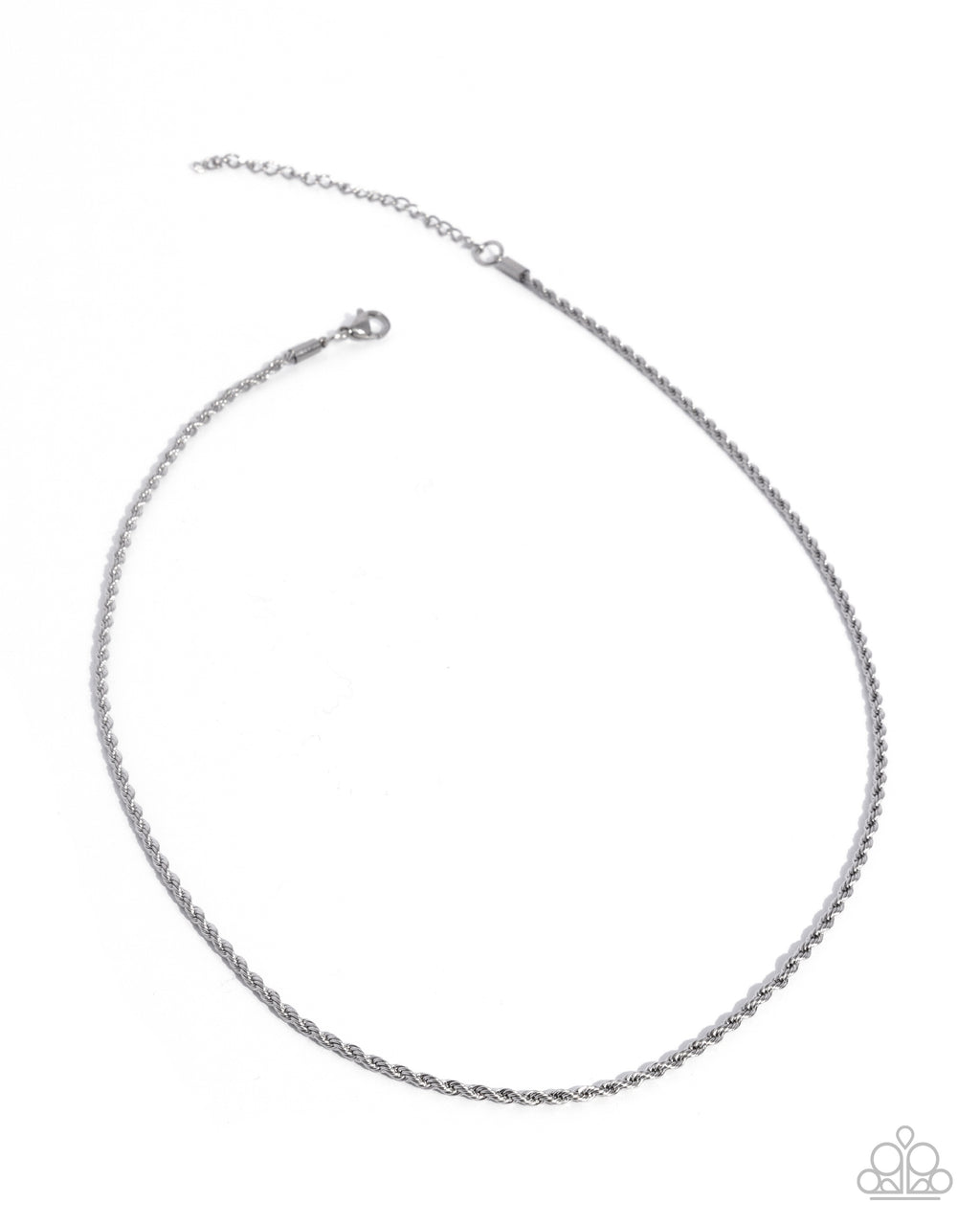five-dollar-jewelry-rational-rope-silver-mens necklace-paparazzi-accessories