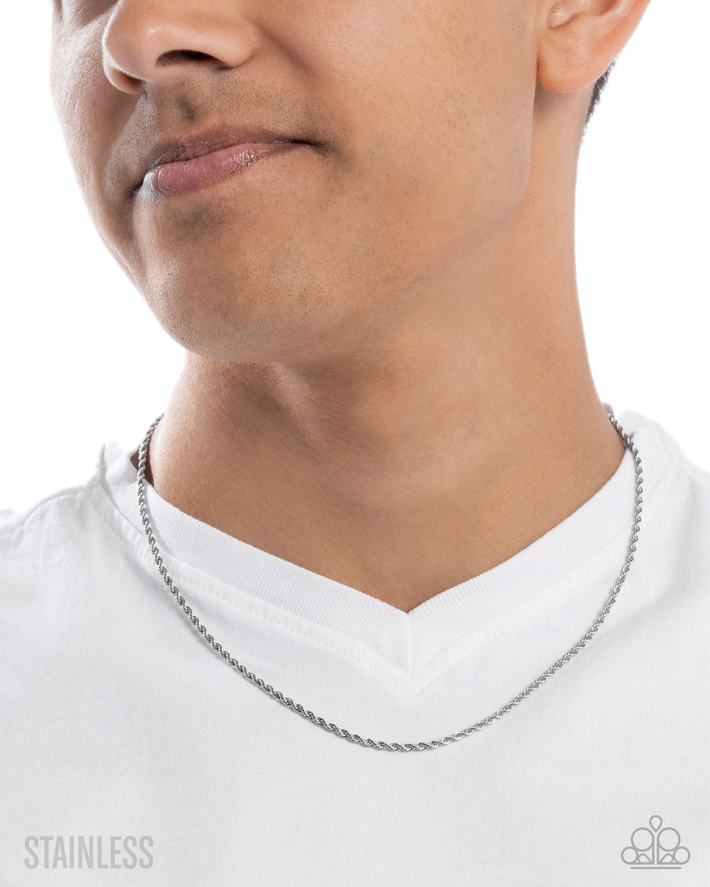Rational Rope - Silver Mens Necklace - Paparazzi Accessories