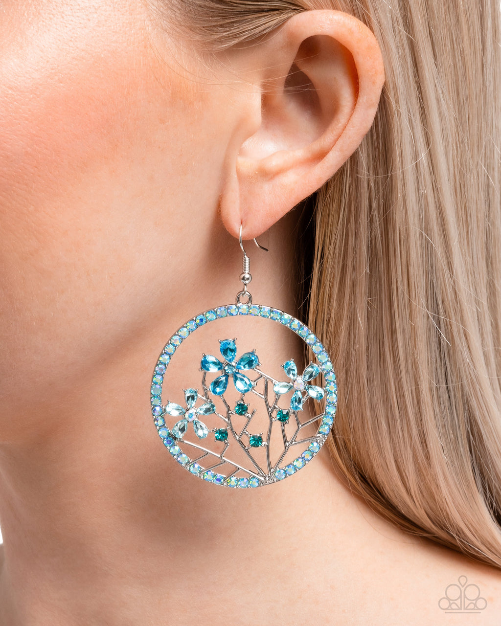 Basic Bouquet - Blue Earrings - Paparazzi Accessories