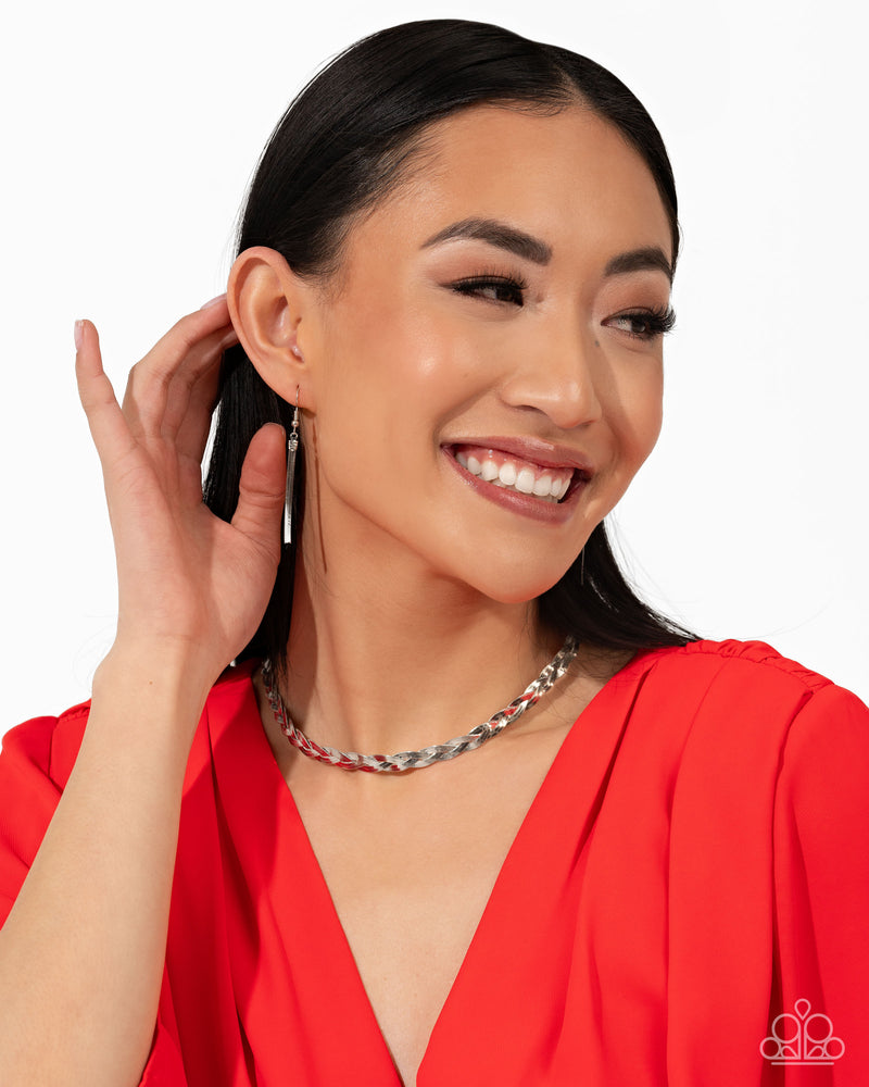 Bewildering Braid - Silver Necklace - Paparazzi Accessories