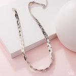Bewildering Braid - Silver Necklace - Paparazzi Accessories