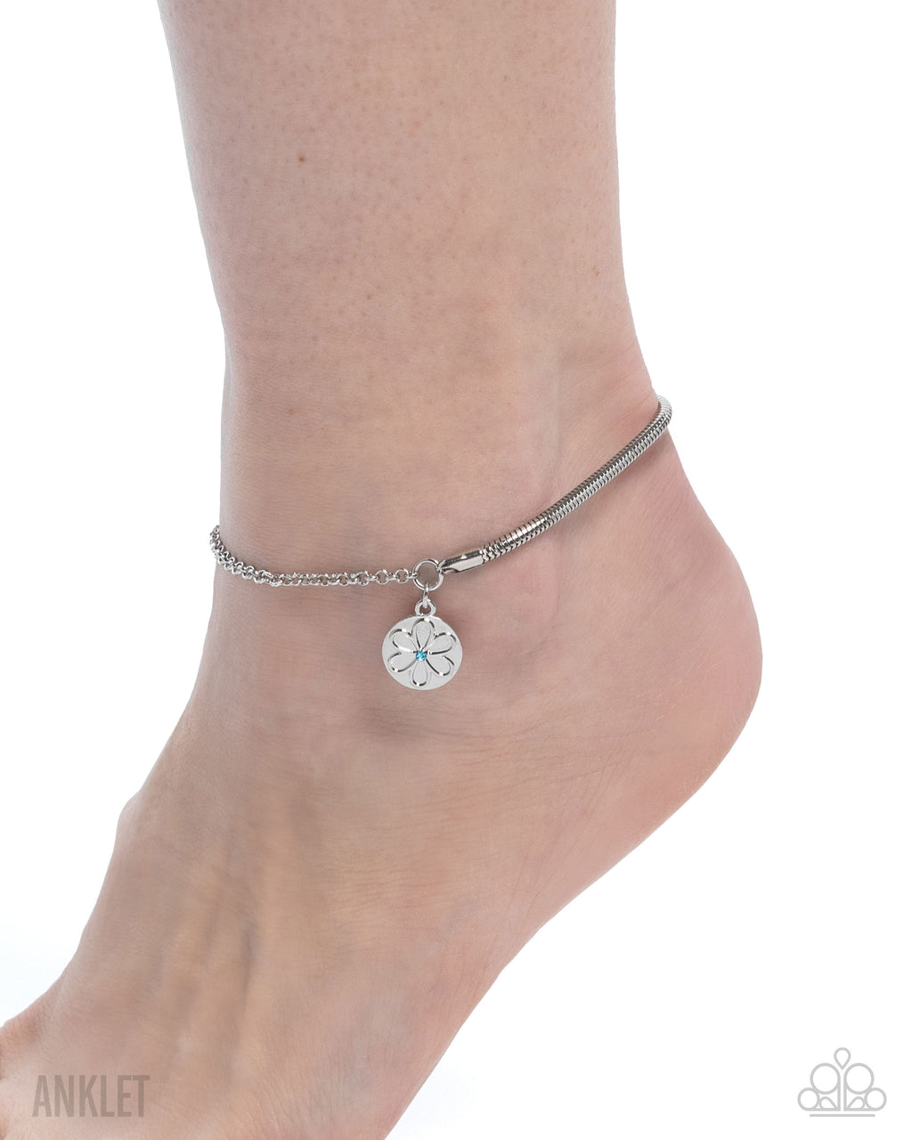 Glistening Growth - Blue Anklet - Paparazzi Accessories