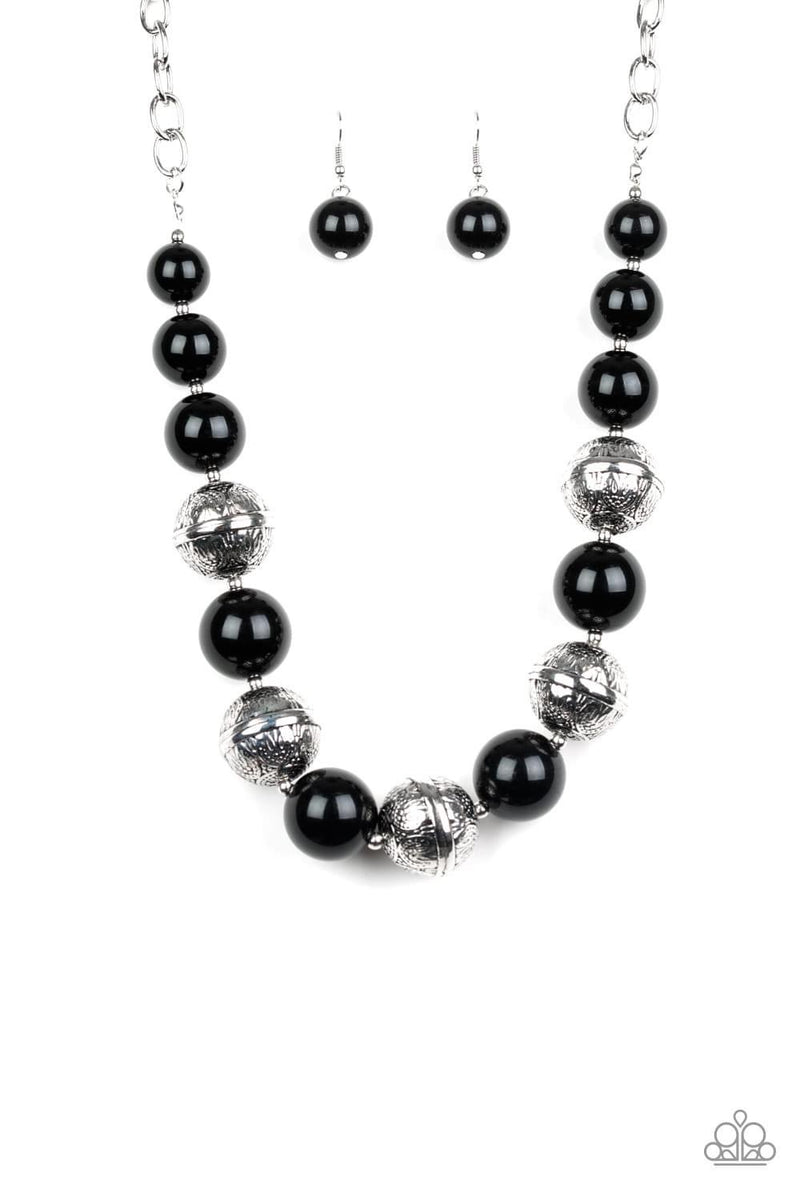 Floral Fusion - Black Necklace