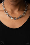 Rebel Grit Silver Necklace - Paparazzi Accessories