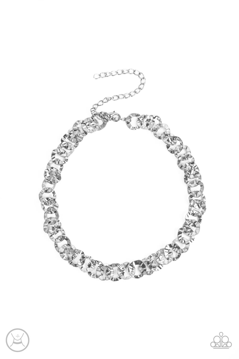 Rebel Grit Silver Necklace - Paparazzi Accessories