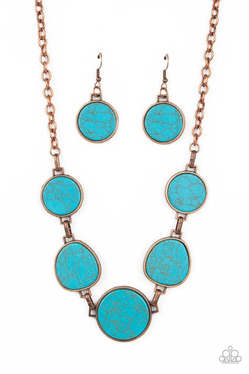 Santa Fe Flats - Copper Necklace - Paparazzi Accessories