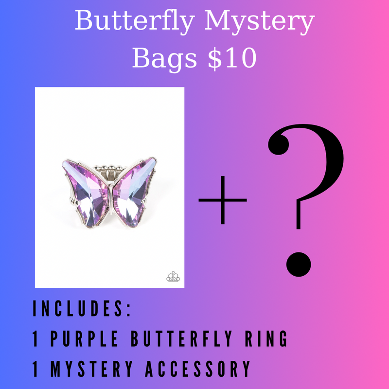 Purple Butterfly Mystery Bag $10