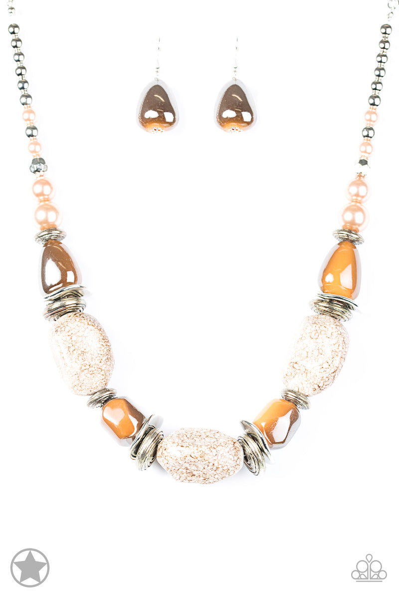 five-dollar-jewelry-peach-glaze-blockbuster-necklace-paparazzi-accessories