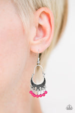 Hopelessly Houston - Pink Earrings - Paparazzi Accessories