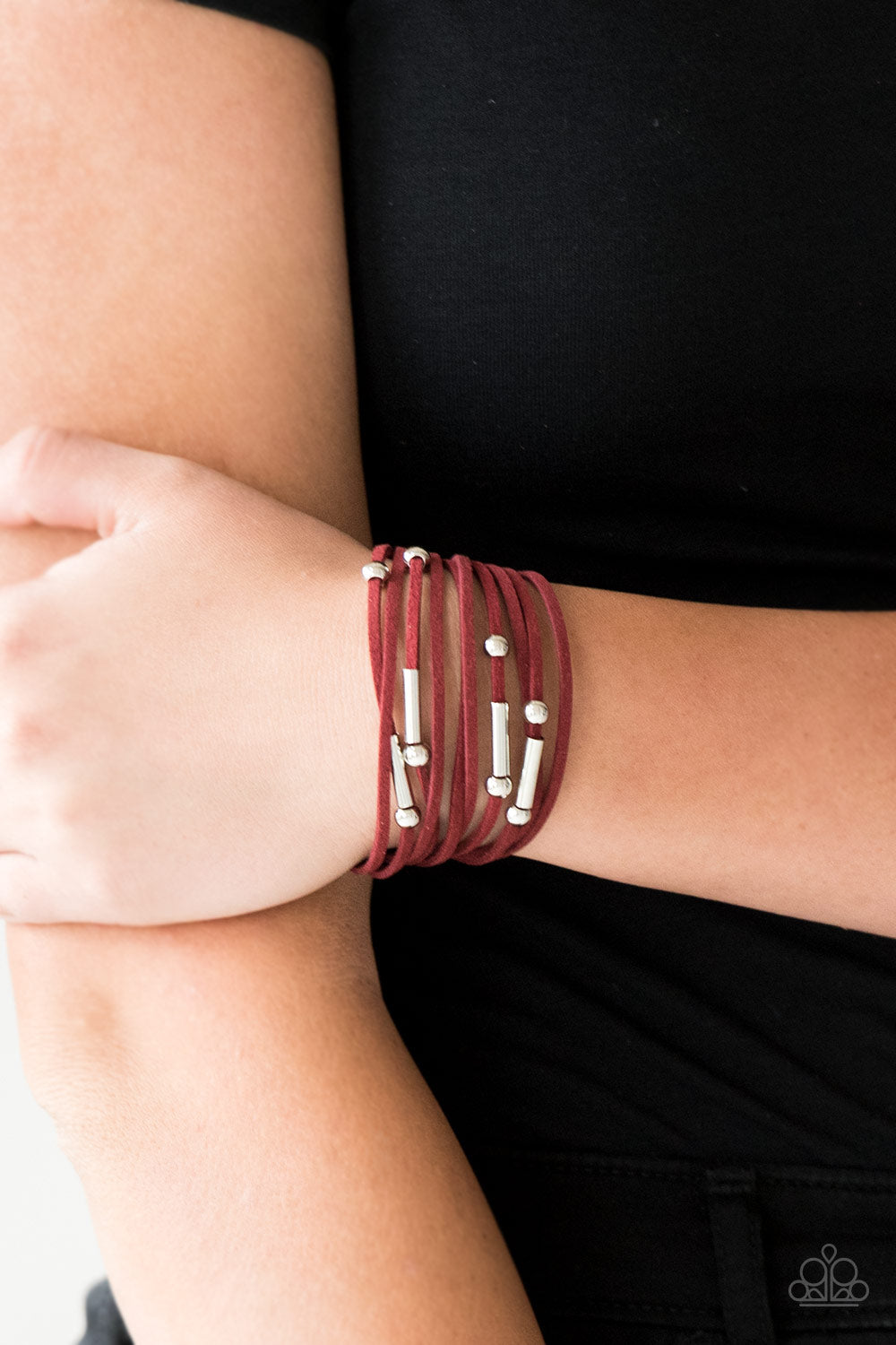 Back To BACKPACKER - Red Bracelet - Paparazzi Accessories