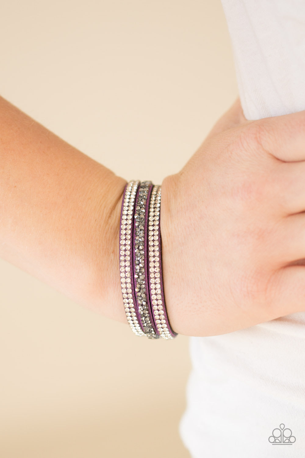Mega Glam - Purple Bracelet - Paparazzi Accessories