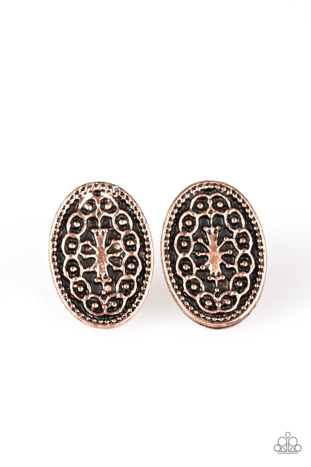 five-dollar-jewelry-just-a-flicker-copper-post-post earrings-paparazzi-accessories