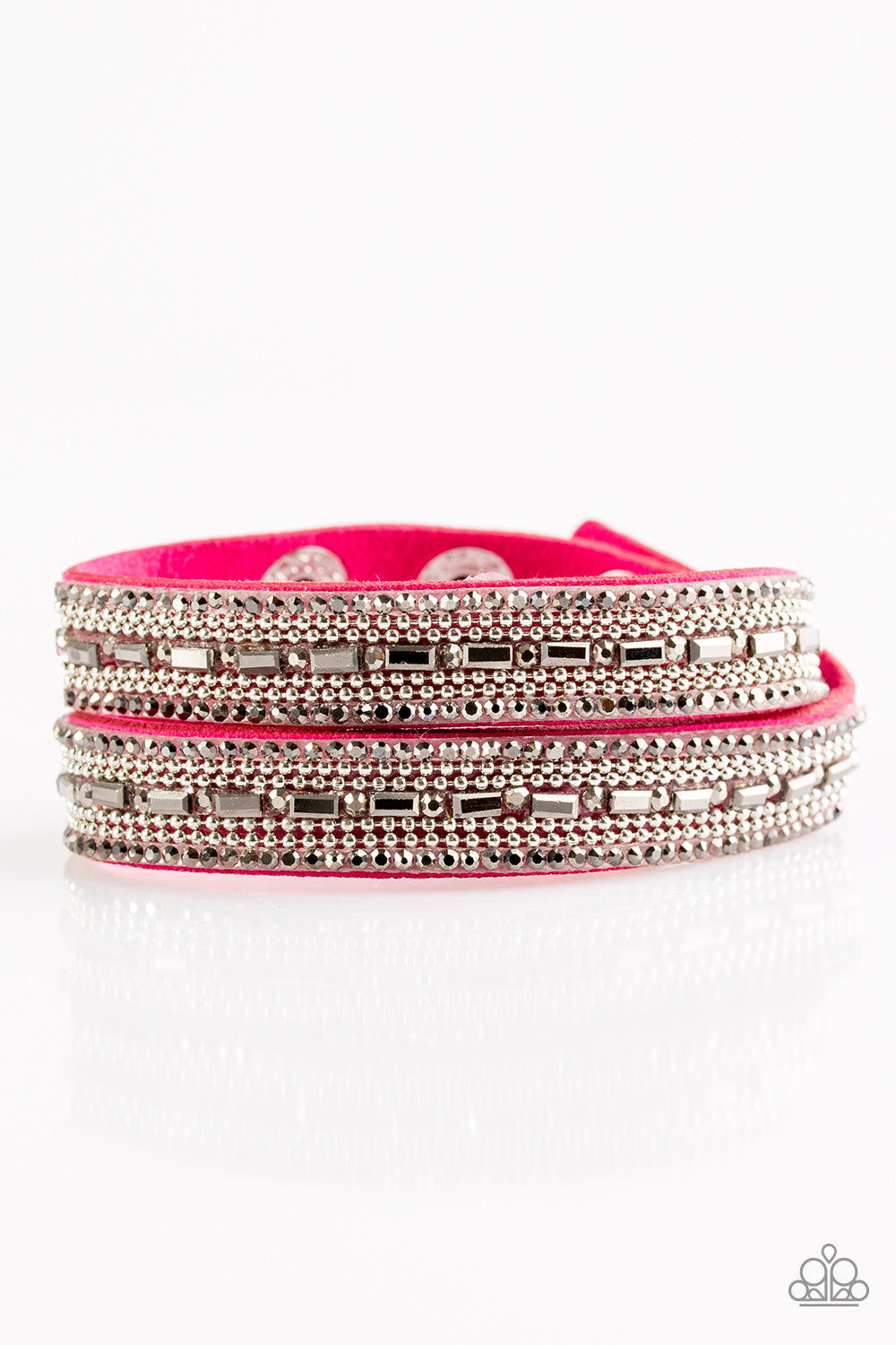 five-dollar-jewelry-shimmer-and-sass-pink-bracelet-paparazzi-accessories