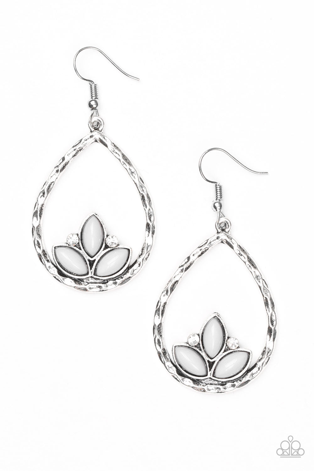 five-dollar-jewelry-lotus-laguna-silver-earrings-paparazzi-accessories
