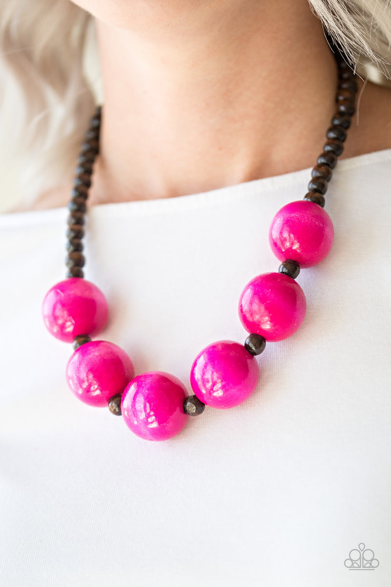 Oh My Miami - Pink Necklace - Paparazzi Accessories